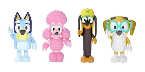 Imagen 2 de 5 de Bluey Figura Articulada Set X4 C/acc Int 13013 Disney Jr