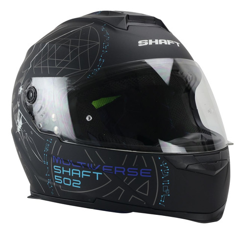 Casco Para Moto Shaft  Sh-502 Supreme Negro/ Azul Xl