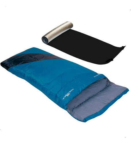 Kit Saco Dormir Nautika Liberty 4°c + Isolante Termico Ntk