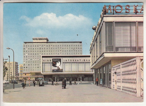 1970 Postal Berlin Hotel Berolina Y Cine Internacional Rda