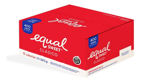 Equalsweet Clásico 400 Sobres - Pack X 6 Unidades