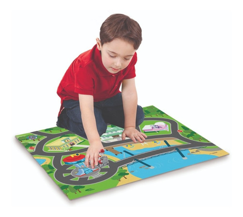 Pista Auto Paw Patrol Megamat + Alfombra Vehiculo Autito.