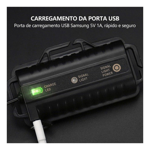 De Linterna De Cabeza Led Recargable Frente Pesca