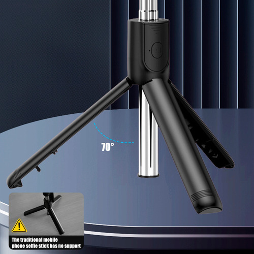Trípode Inalámbrico Bluetooth Selfie Stick Con Luz Led Para