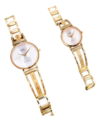 Pareja De Relojes Qyq Esqueleto Pulso Acero Originales