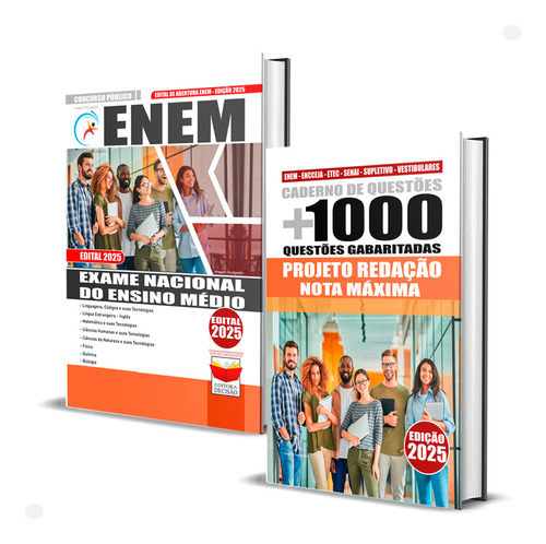 Kit Enem + Caderno De Questões E Redação, De Professores Especializados., Vol. Volume Único. Editorial Editora Decisão, Capa Mole, Edição Oficial Em Português, 2025