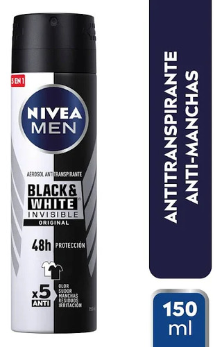Desodorante En Spray Nieva Men Black & Withe Invicible