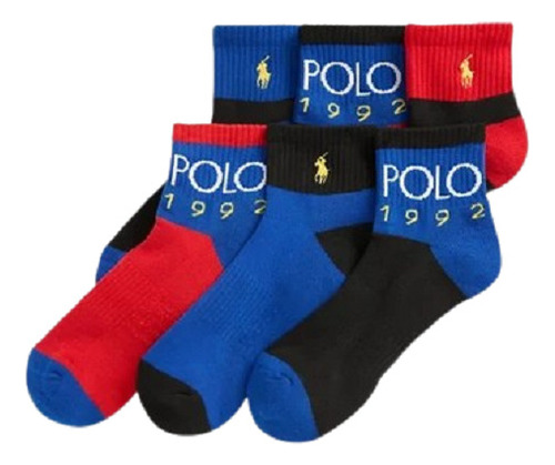 Medias Pack 6 Polo Ralph Lauren 1992 Importadas