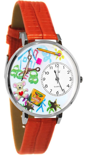 Unisex U0640003 Preescolar Profesor Reloj De Piel Rojo