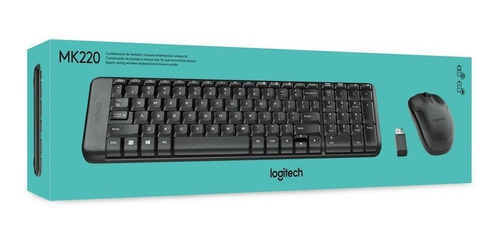 Kit De Teclado E Mouse Sem Fio Logitech Mk220