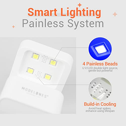 Lampara Uv Para Uñas De Gel Mini Portatil De 4 Leds Potente