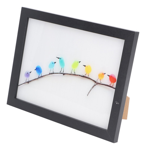 Arte De Cristal Marino Con Diseño De Pájaros Arcoíris, Decor