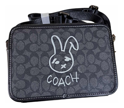 Bandolera Coach Mk Ax Original Black Bunny De Hombre - Satu