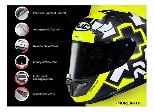 Casco tricompuesto HJC RPHA 11 Pro Iannone Moto Gp Pinlock, color negro, diseño de réplica, casco Iannone Moto GP, talla 58