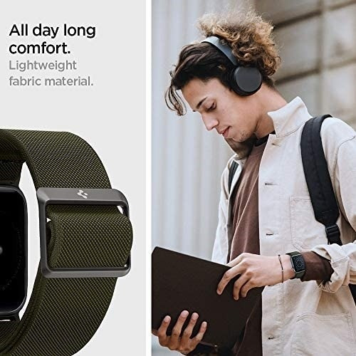 Imagen 4 de 6 de Malla Spigen Litefit Apple Watch 40m 6/se/5/4 38m3/2/1 Verde
