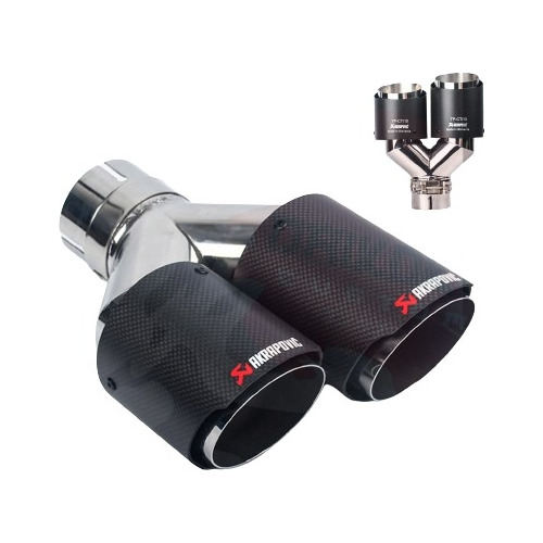 Cola Escape Akrapovic Doble 2.5 Inox Fibra Carbono Daikoku