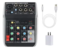 Comprar Phenyx Pro Mezclador De Interfaz De Audio Usb, 4 Canales, Ecualizador De 3 Bandas, Efectos De Eco, Mezclador De Audio Con Interfaz A Pc Para Grabación De Música, Ideal Para Transmisión En Vivo