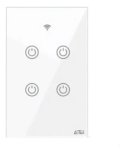 Interruptor Aitek Wi-fi Touch Inteligente Preto