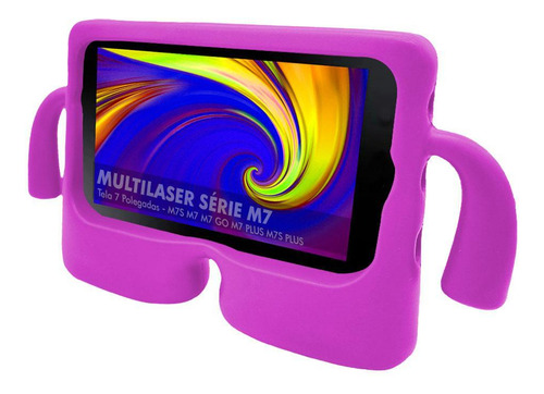 Capa Tablet Multilaser M7 Series Kids Infantil Macia - Pink