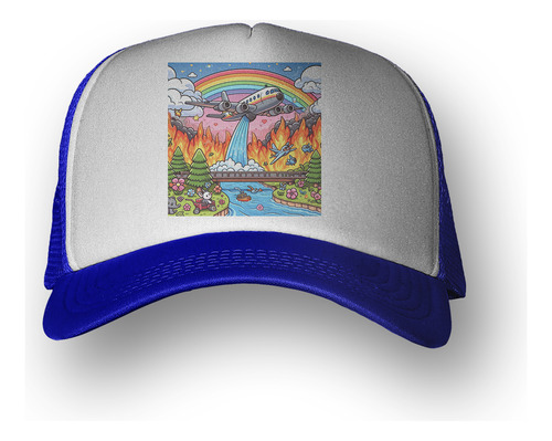 Gorra  Avion Apagando Incendio Bosque Rainbow