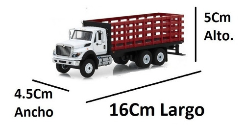 International Camion Dobletroque Estacas Escala 16 Coleccion