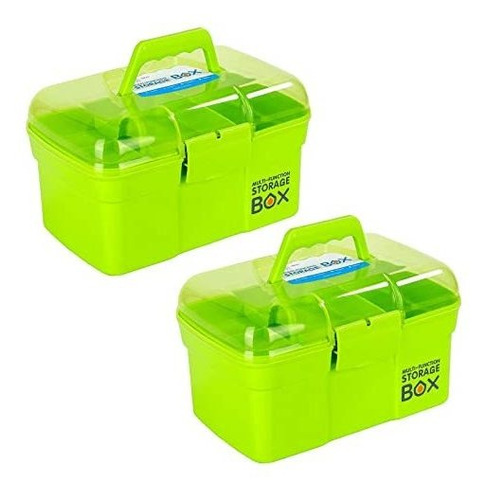 2 Packs 11 Caja De Almacenamiento De Plástico Caja De Lgkkc