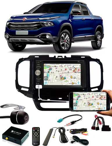 Multimídia Fiat Toro Bluetooth Tv Digital Usb Câmera