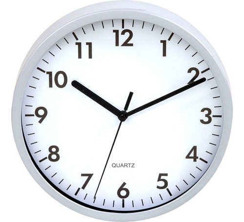 Relógio De Parede Branco 25cm Sem Barulho - Yazi