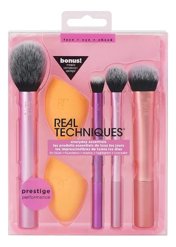 Set De Brochas Y Beauty Blenders Real Tecniques