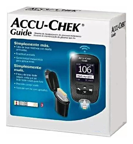 Glucómetro Accu-chek Guide 60 Tiras Y 110 Lancetas