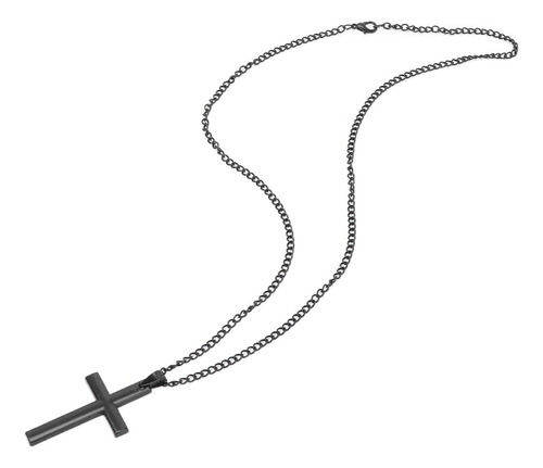 Imagen 3 de 10 de Collar Con Colgante De Cruz De Temperamento Unisex