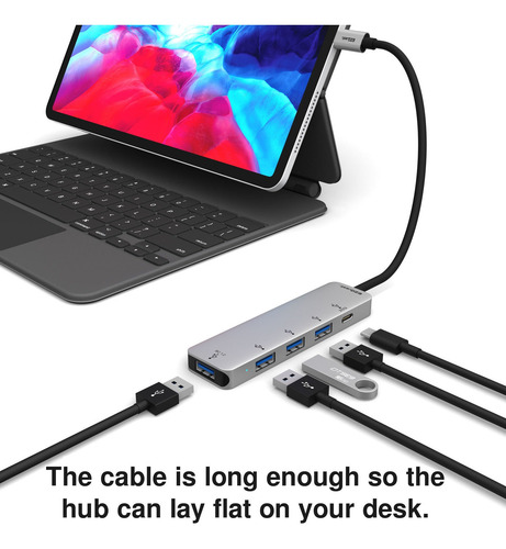 Imagen 4 de 5 de Ezquest Hub Usb-c Pd 3.0 4 Puertos Usb-a 3.0/1 Puerto Usb-c