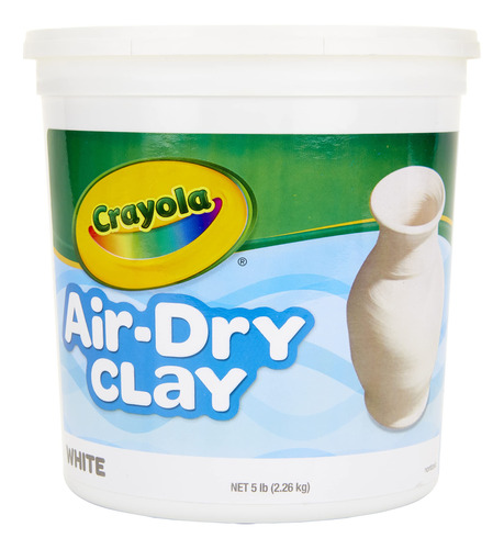 Crayola Air Dry Arcilla 5 Libras, En Cubeta, Color Blanco (5