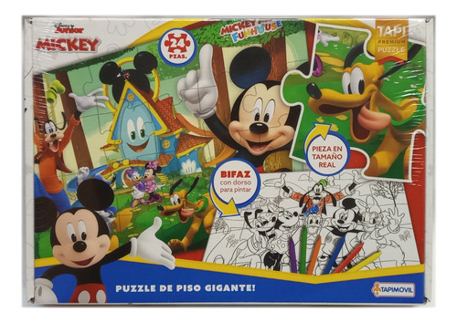 Puzzle De Piso Supergigante 24 Piezas Bifaz Mickey