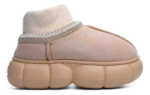Pantufla Mujer Cerrada Corderito Invierno Importada 370
