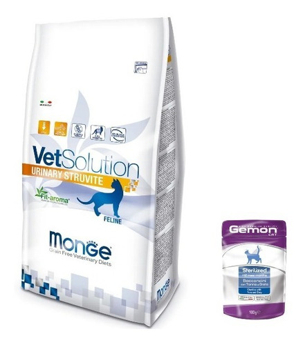 Vet Solution Feline Urinario Estruvita 1,5 Kg Libre De Grano