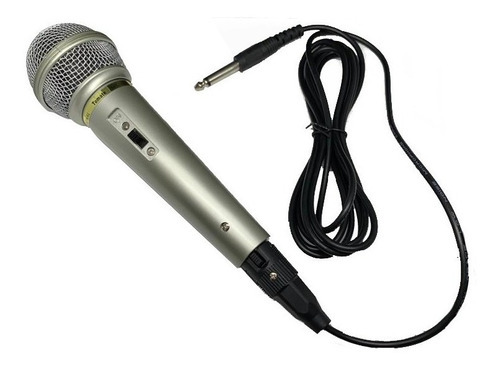 Microfone Com Fio Dinâmico Profissional Metal Cabo 2mts Top