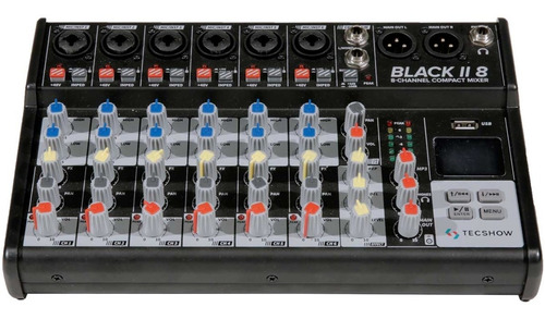 Mixer Black Ii Tecshow By American Pro 8 Canales Bt Usb