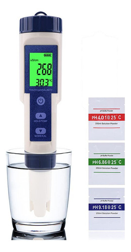 . 5 En 1 Medidor De Agua Ph/tds/sal/ce/medición De .