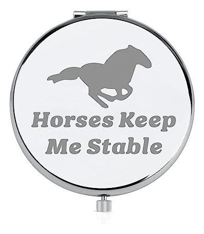 Espejo Compacto Ecuestre Para Amantes De Caballos
