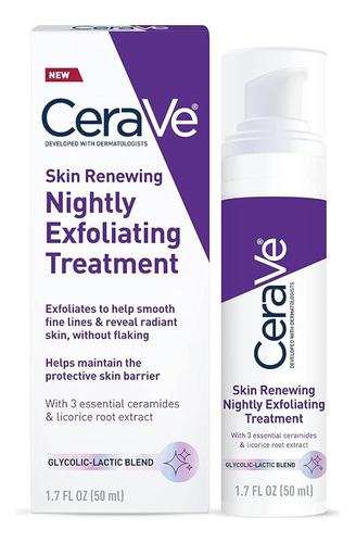 Tratamiento Exfoliante Nocturno Cerave Skin Renewing 50 Ml
