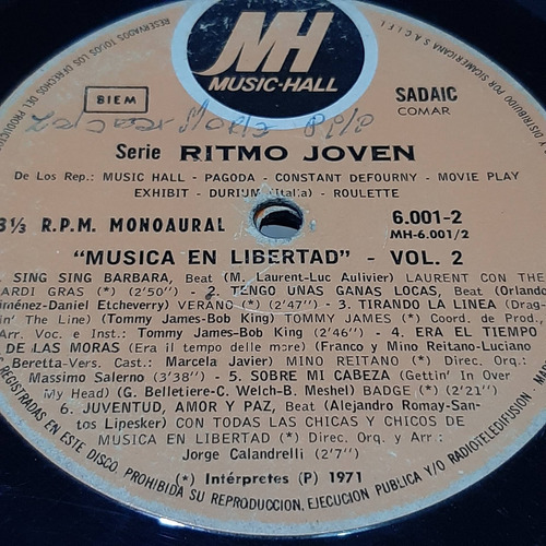 Sin Tapa Disco Musica En Libertad Vol 2  - Libros Del Mundo