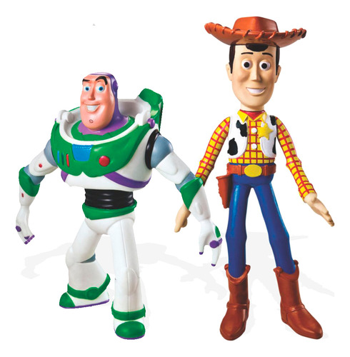 Kit Boneco Interativo Toy Story Articulado Em Vinil Lider
