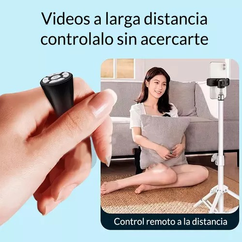 Anillo Celular Bluetooth Control Selfie Música Tik Tok Negro