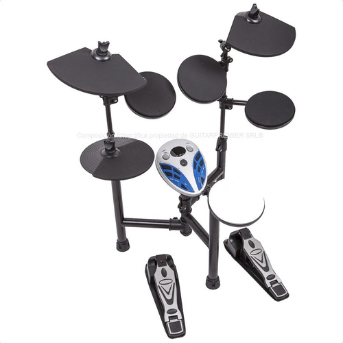Imagen 2 de 10 de Bateria Electronica Profesional 5 Cuerpos 3 Platos Doble Zon