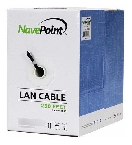 Navepoint Cat6 Cca Cable Red Ethernet Wire Utp Pull Box