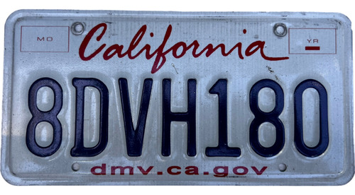 Califórnia Original Placa Metálica Carro Eua Usa Americana