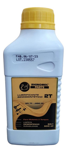 Óleo Rhinomec 2 Tempos 500ml Semi Sintetico P/ Stihl Roçadei