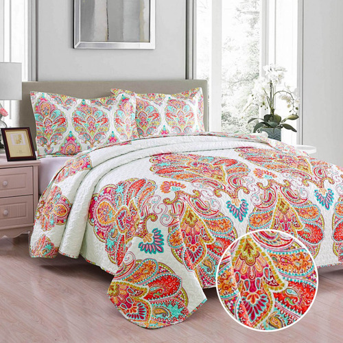 Cubrecama Queen Quilt Cover Orange 2 Plazas Haussman Ct