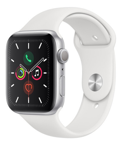 Apple Watch Series 5 Gps 44mm Silver Aluminium Color de la caja Plateado Color de la malla Blanco Color del bisel Plateado